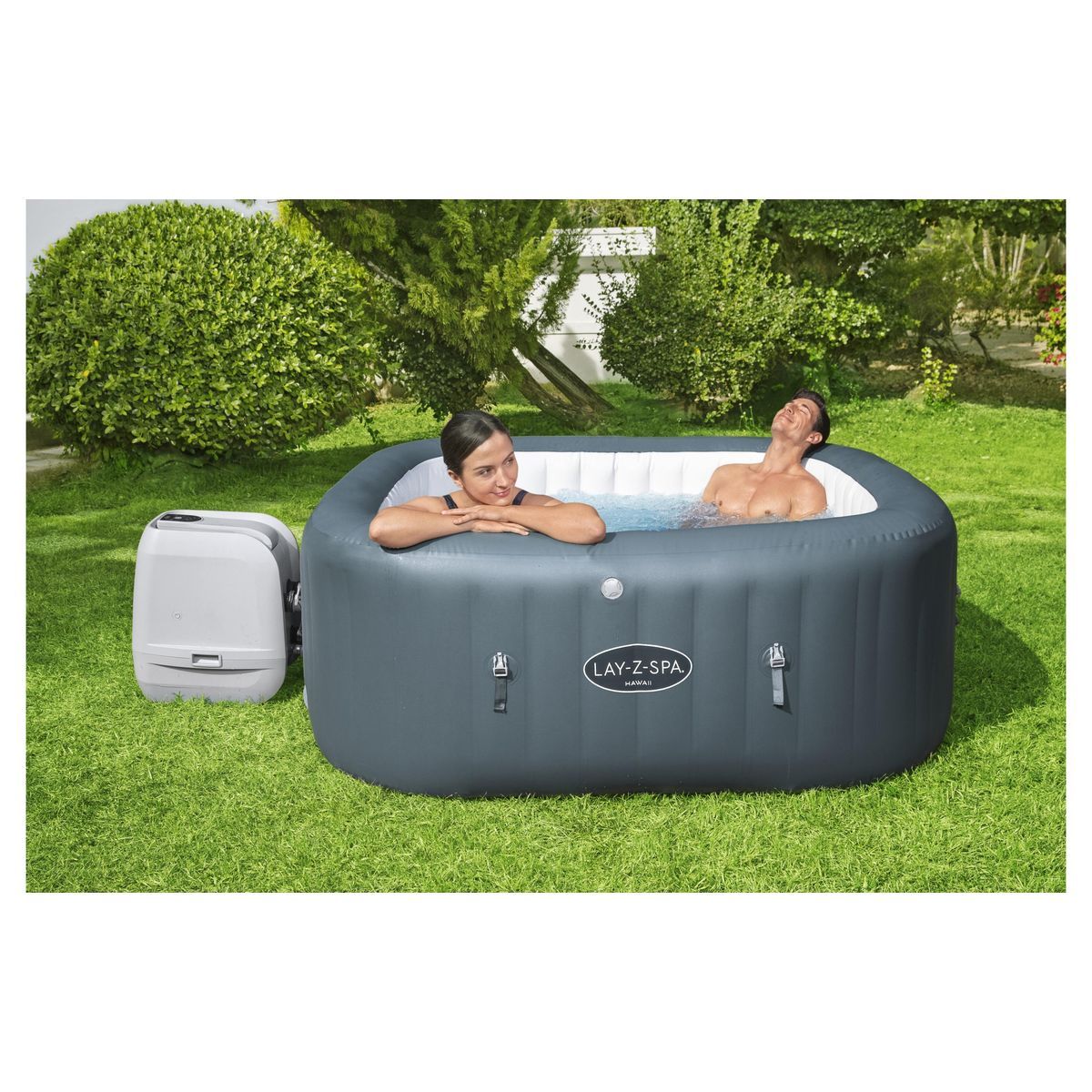 BESTWAY Spa gonflable carré 4-6 places Hawaii Hydrojet Pro