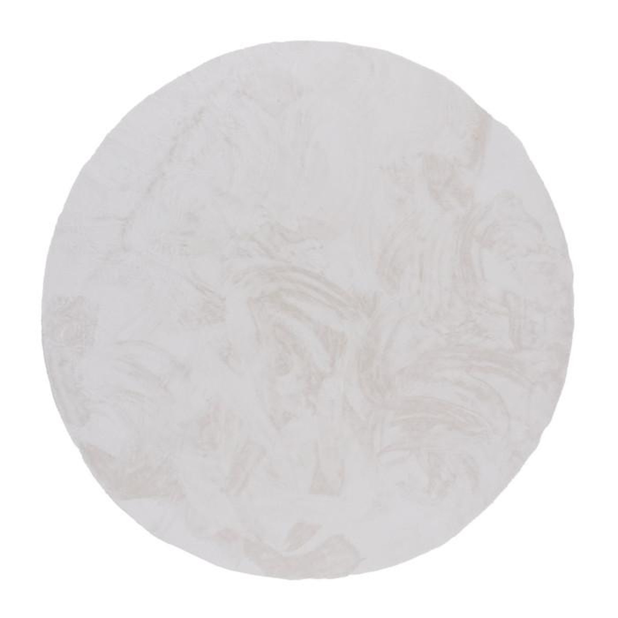 Paris Prix Tapis Rond Design  Nina  200cm Blanc