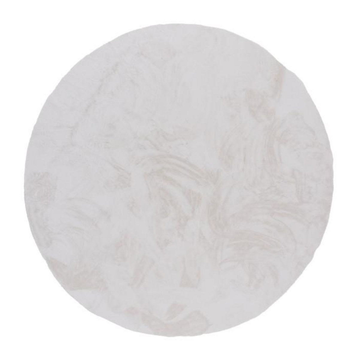 Paris Prix Tapis Rond Design  Nina  200cm Blanc