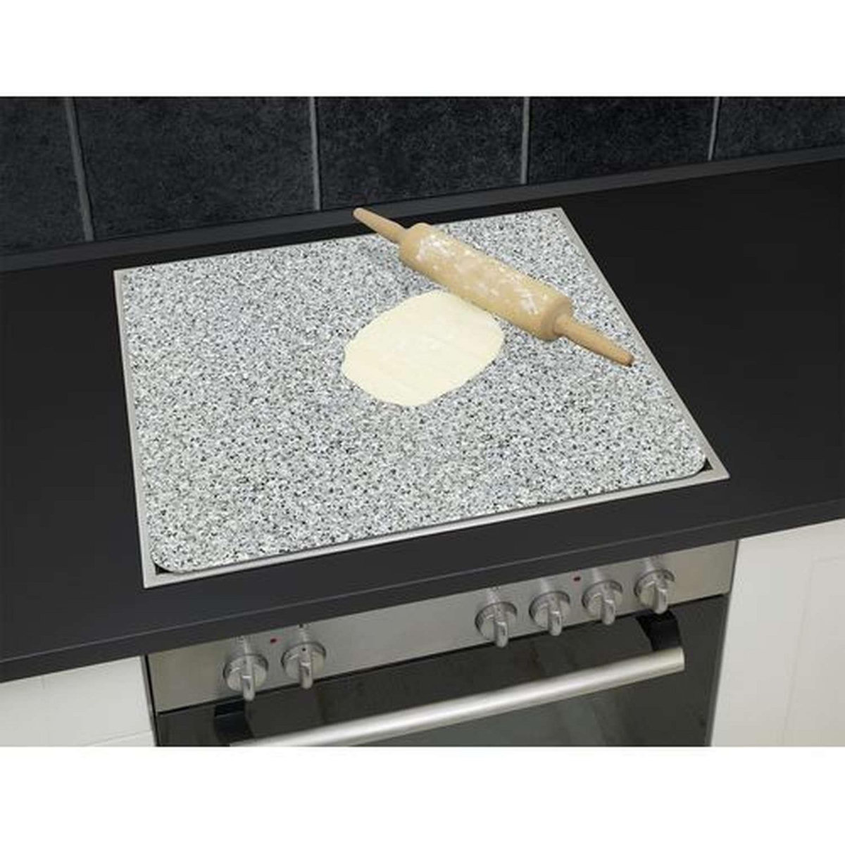 Wenko Plaque de cuisine multi-usages en verre avec effet granite - 56 x 50 cm