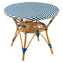 Voir la diapositive 1 : Paris Prix Table à Manger en Rotin  Danial  90cm Bleu