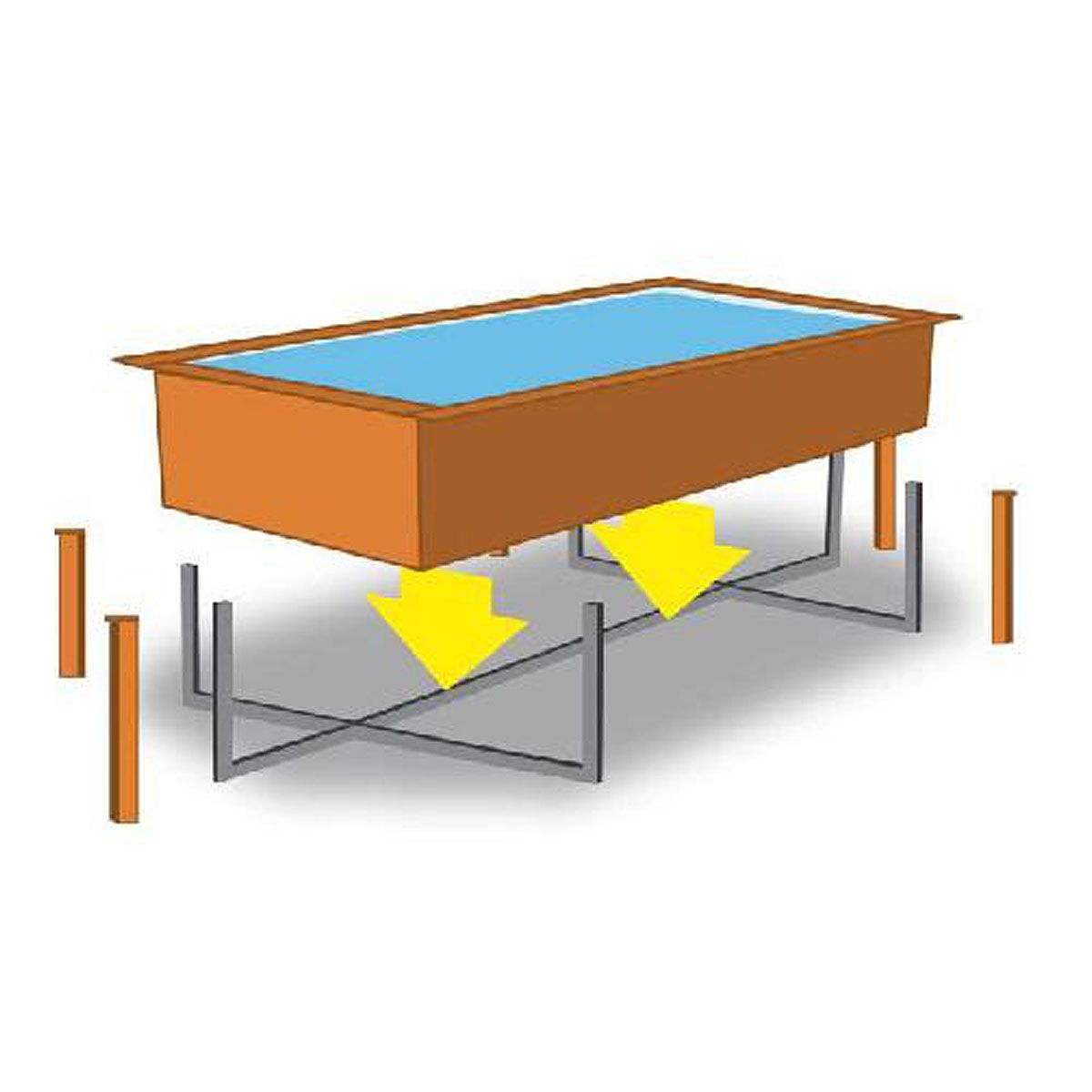 SUNBAY Piscine bois rectangulaire BAHAMAS