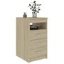 Voir la diapositive 3 : VIDAXL Armoire a tiroirs Chene sonoma 40x50x76 cm Bois d'ingenierie