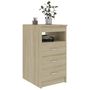 Voir la diapositive 3 : VIDAXL Armoire a tiroirs Chene sonoma 40x50x76 cm Bois d'ingenierie