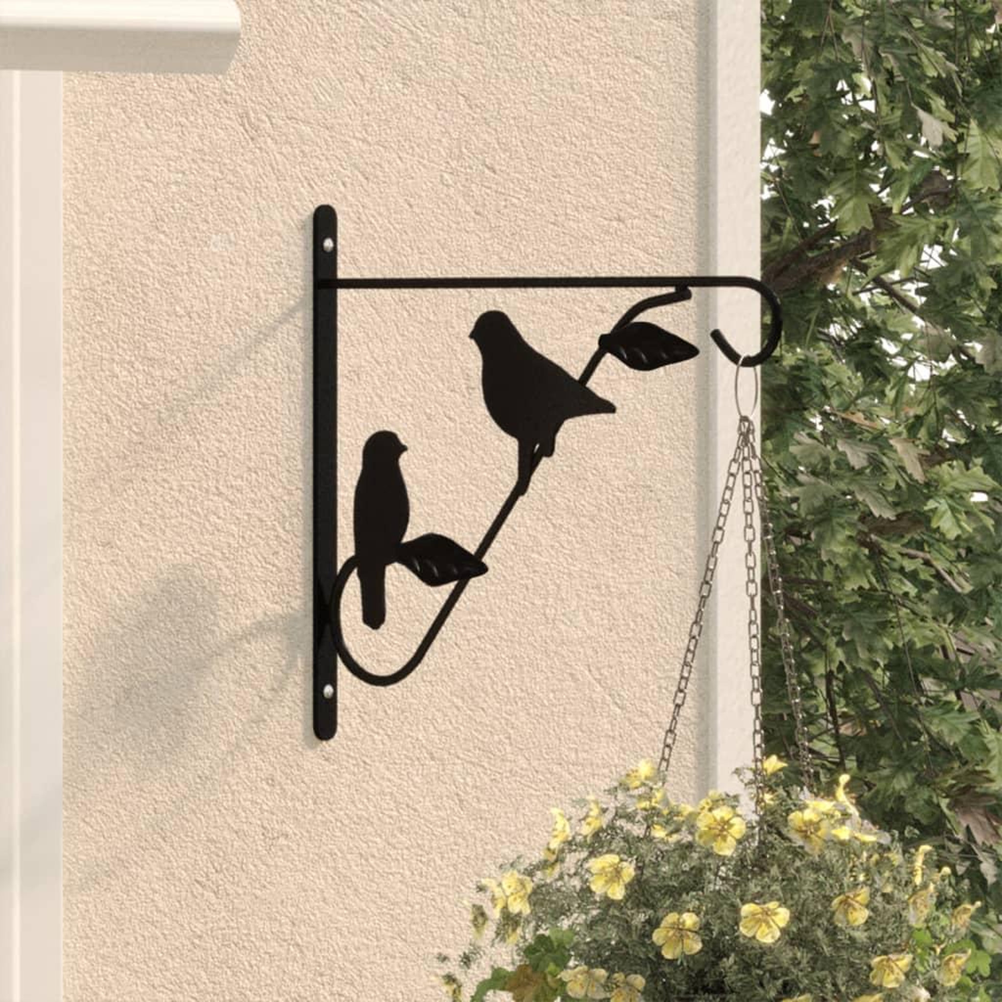 VIDAXL Supports de panier suspendu 4 pcs noir acier