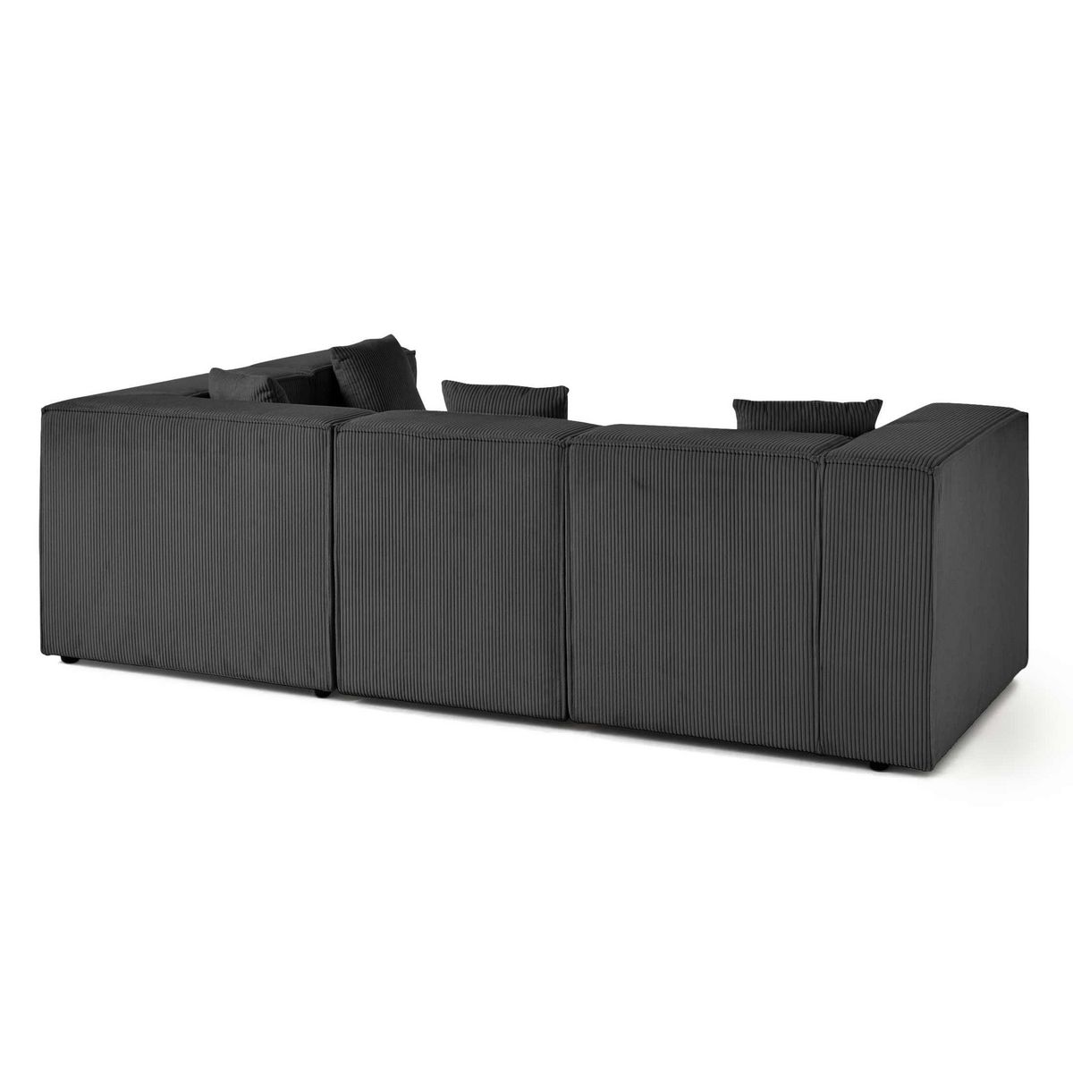 LISA DESIGN Arty - canapé modulable d'angle droit 4 places - en velours côtelé