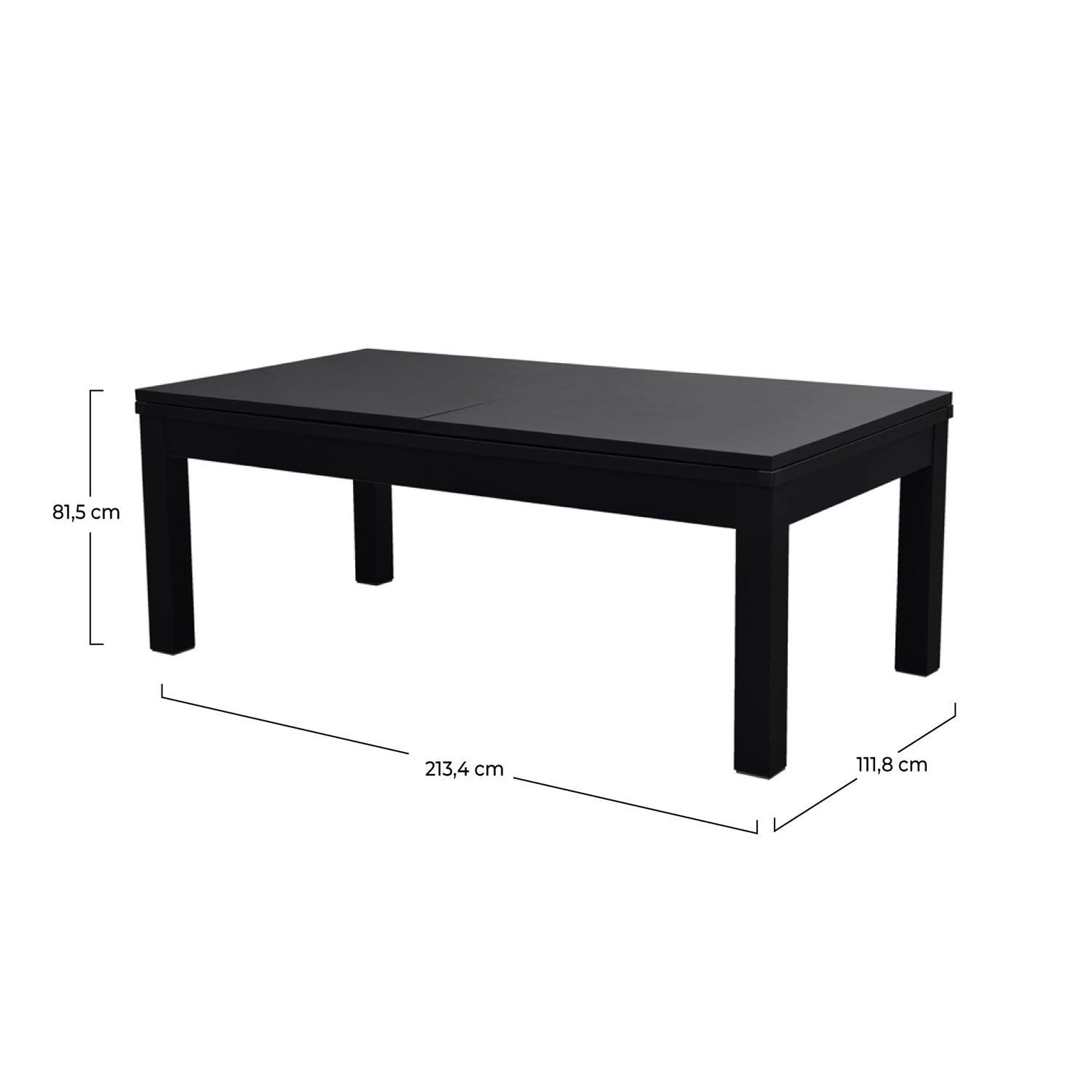 Voir la diapositive 4 : MAISON PAVANE Table de billard convertible noire tapis bleu-eddie