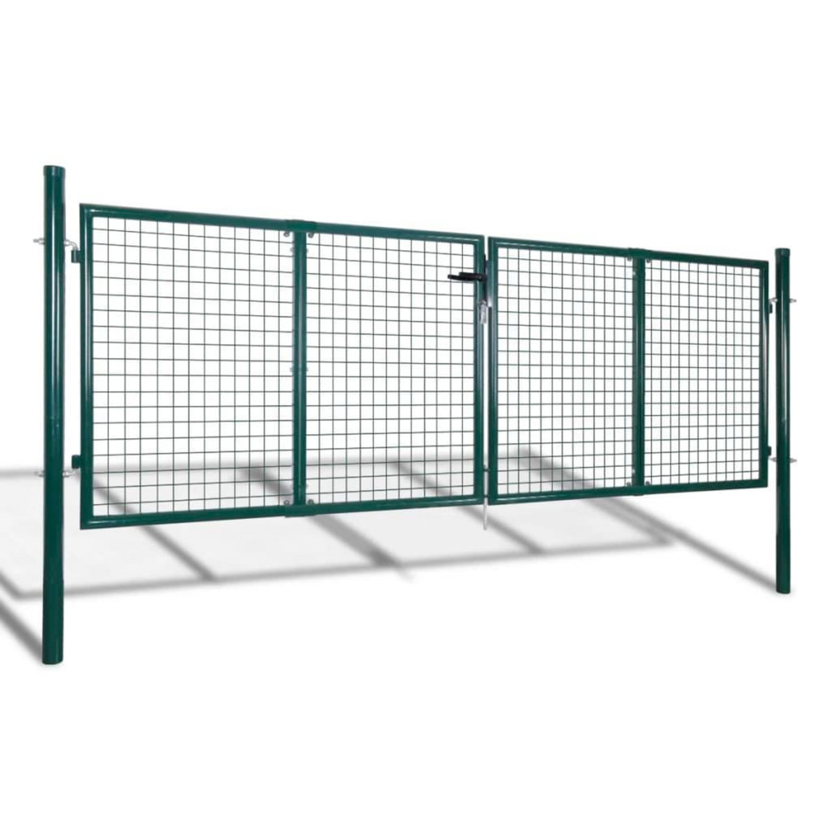 VIDAXL Portail de cloture Acier 306x150 cm Vert
