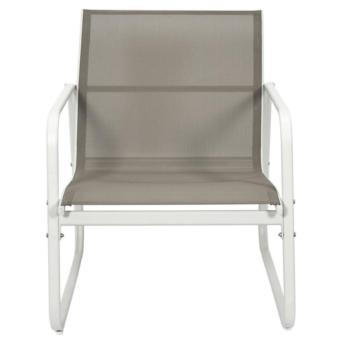 The Home Deco Factory Salon de jardin en texaline et métal 4 places SAMOA - Mocha