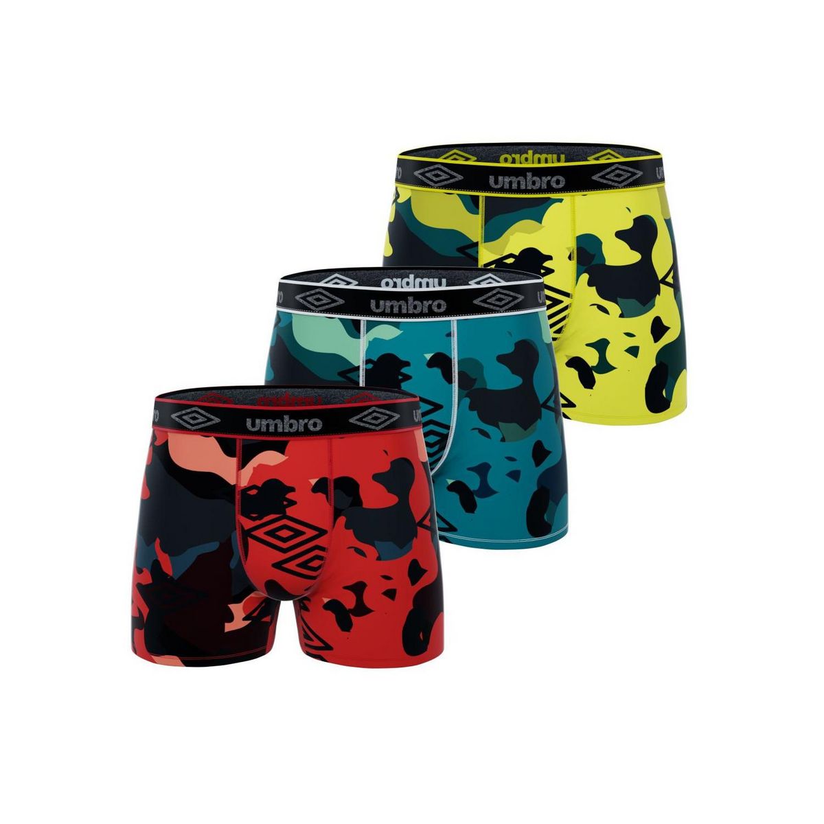UMBRO Lot de 3 boxers homme Pur Kamo