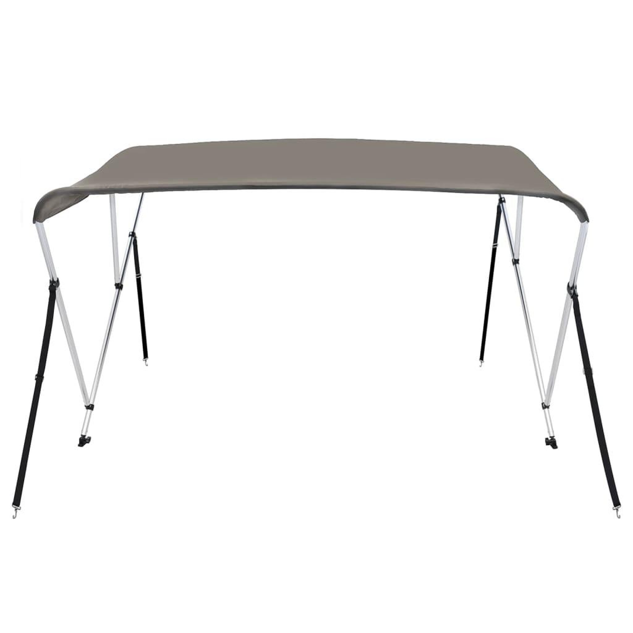 Voir la diapositive 3 : VIDAXL Auvent bimini a 3 arceaux gris 183x196x137 cm