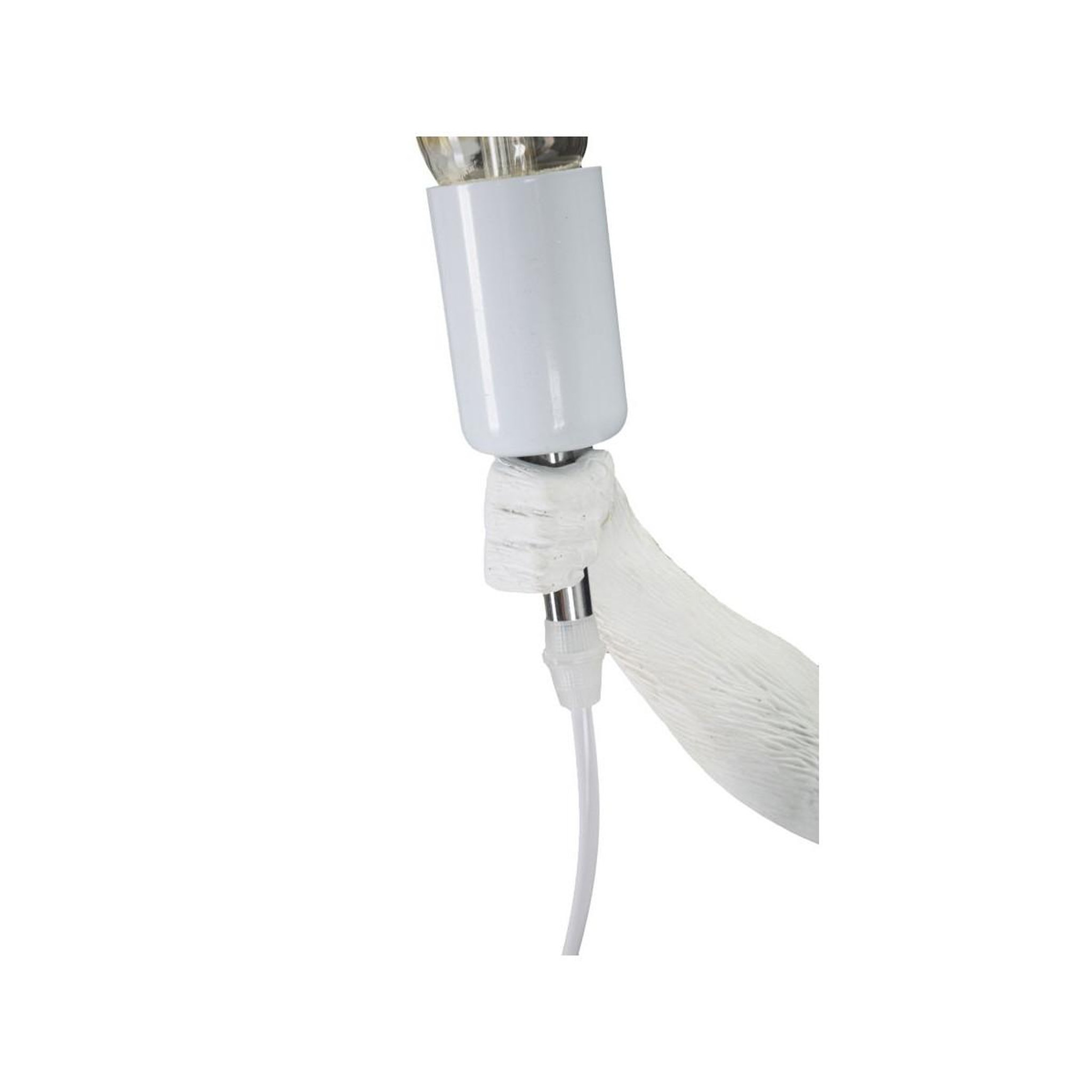 Voir la diapositive 5 : Paris Prix Lampe à poser en résine  singe  55cm blanc