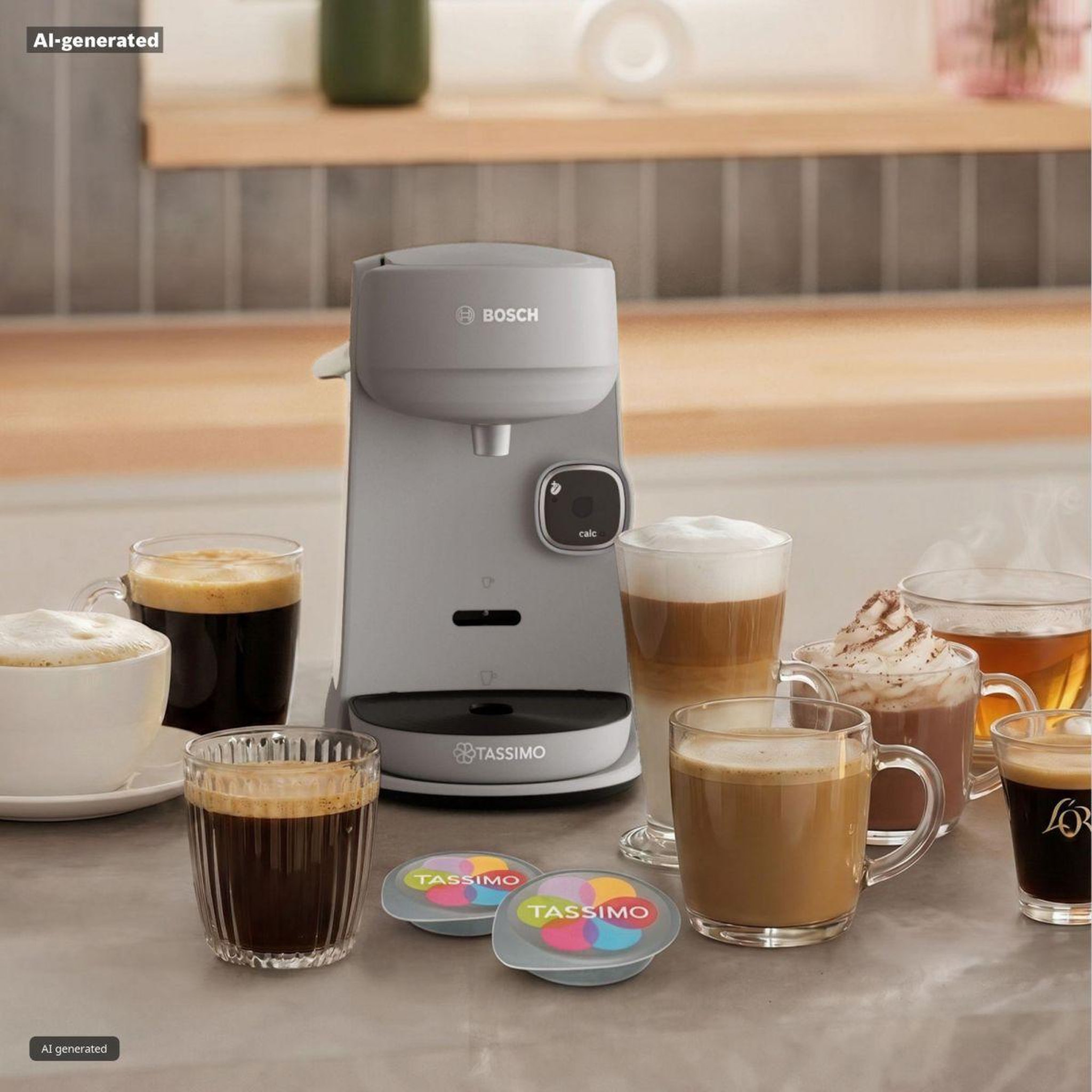 Voir la diapositive 2 : BOSCH Cafetière à dosettes TAS177B Tassimo Harmony multi-boissons automatique