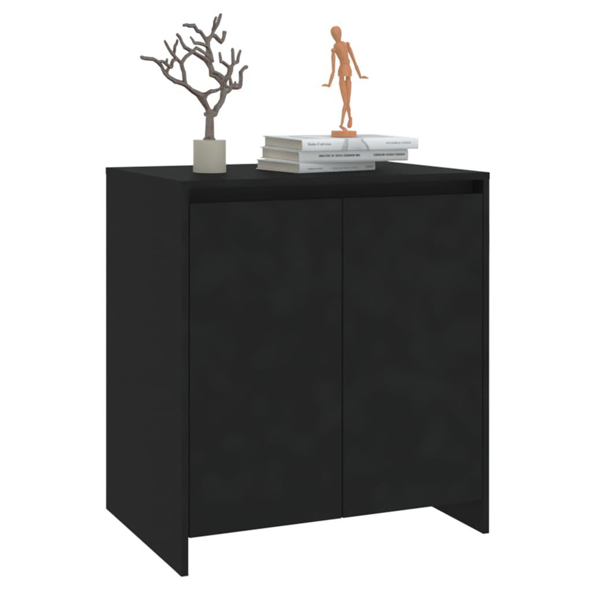 Voir la diapositive 4 : VIDAXL Buffet Noir 70x41x75 cm Bois d'ingenierie