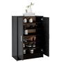 Voir la diapositive 4 : VIDAXL Armoire a chaussures Noir 60x35x92 cm Bois d'ingenierie