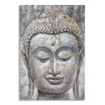 Paris Prix Toile Imprimée Déco  Bouddha Face  80x120cm Multicolore