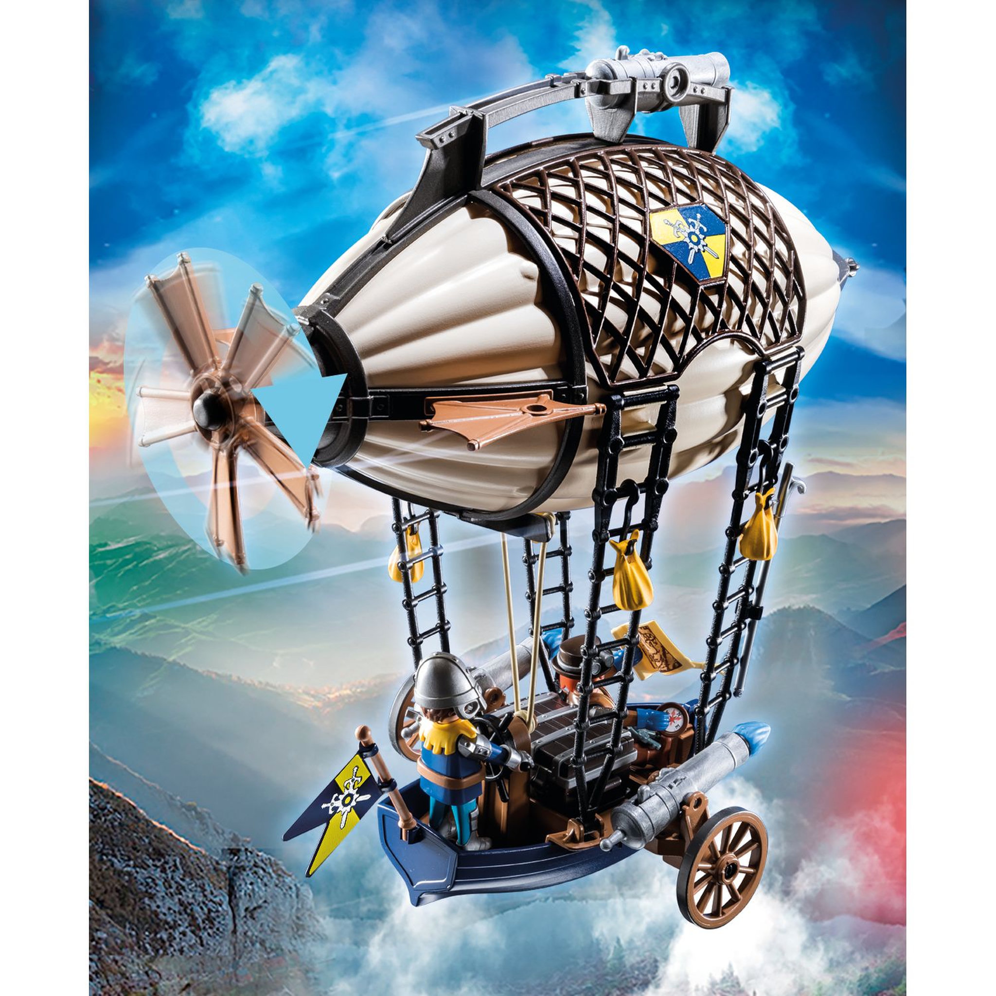 Voir la diapositive 6 : PLAYMOBIL 70642 Novelmore - Aérostat de Dario