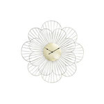 AAAAA Horloge Murale DKD Home Decor Fleur Doré Métal (57 x 4 x 57 cm)