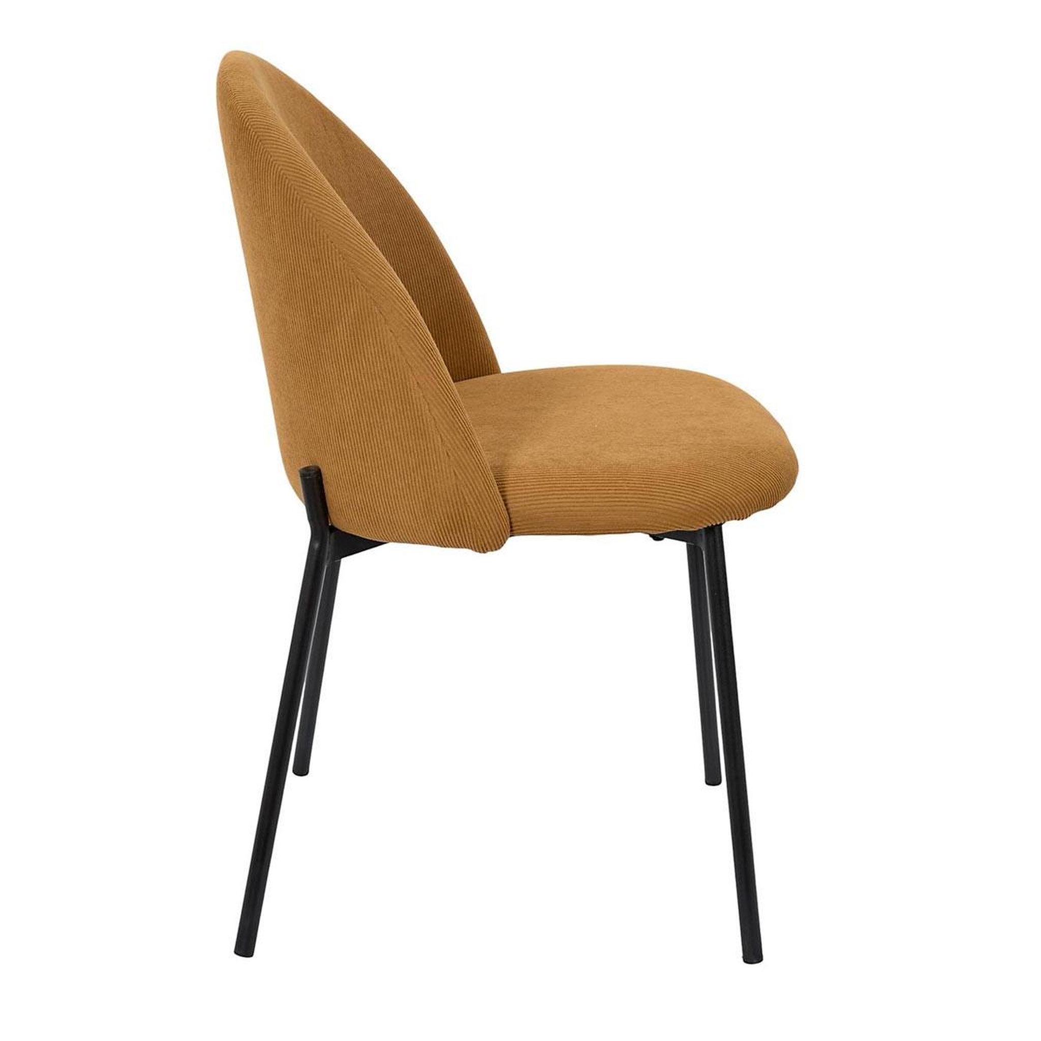 Voir la diapositive 3 : The Home Deco Factory Lot de 4 chaises côtelées arches  jules  78cm jaune