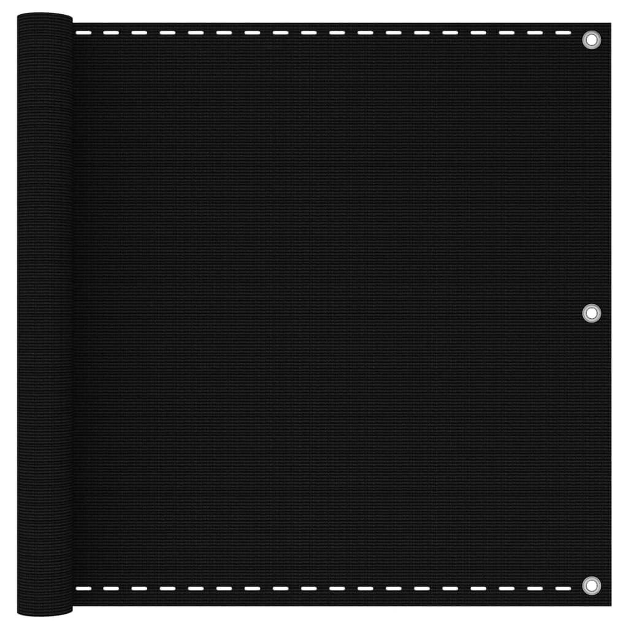 VIDAXL Ecran de balcon noir 90x500 cm pehd