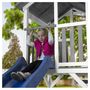Voir la diapositive 5 : AXI Aire de jeux avec toboggan - Bois - H2,42m - BEACH TOWER