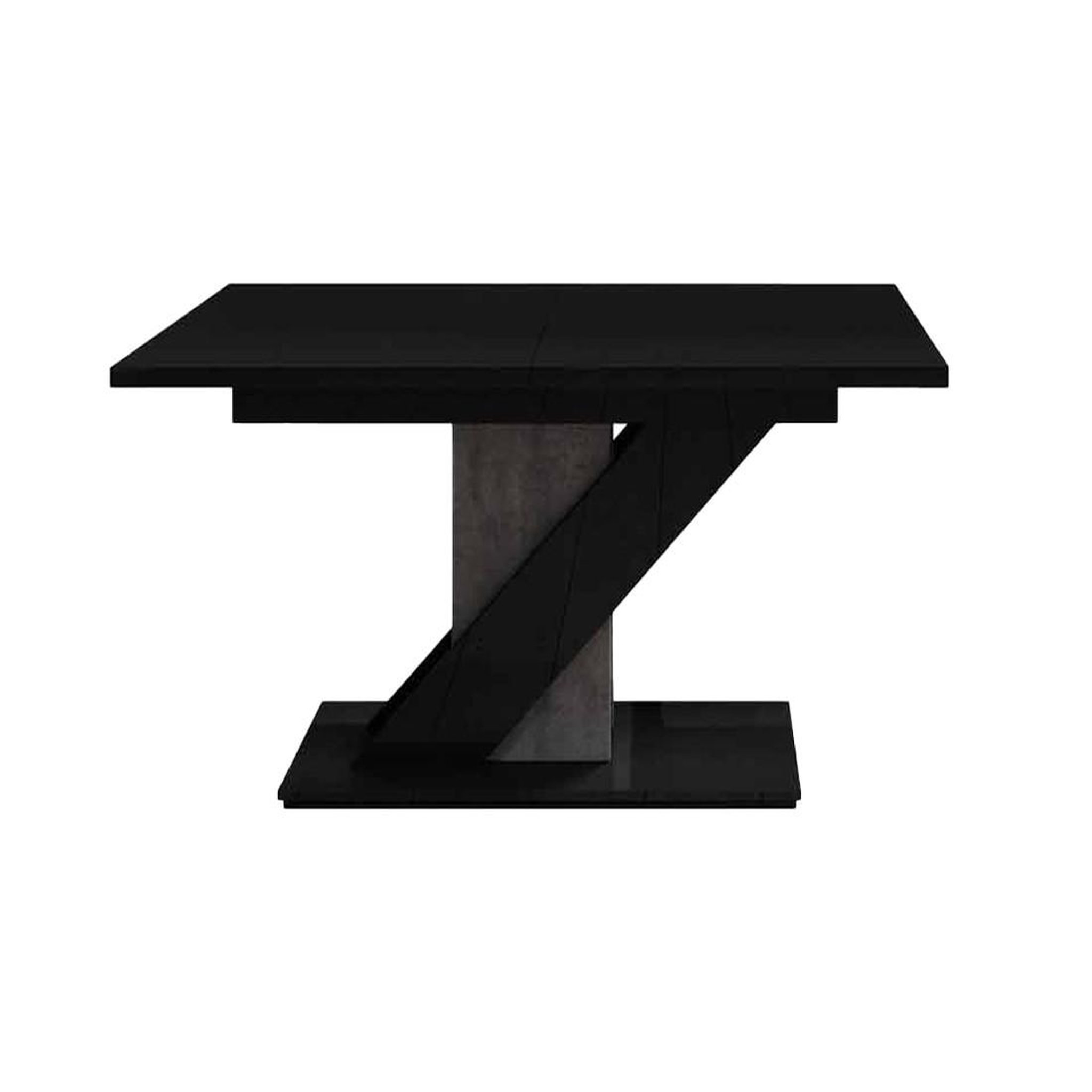 Voir la diapositive 3 : BEST MOBILIER Burnie - table à manger extensible - noir et effet béton - 4 à 6 personnes