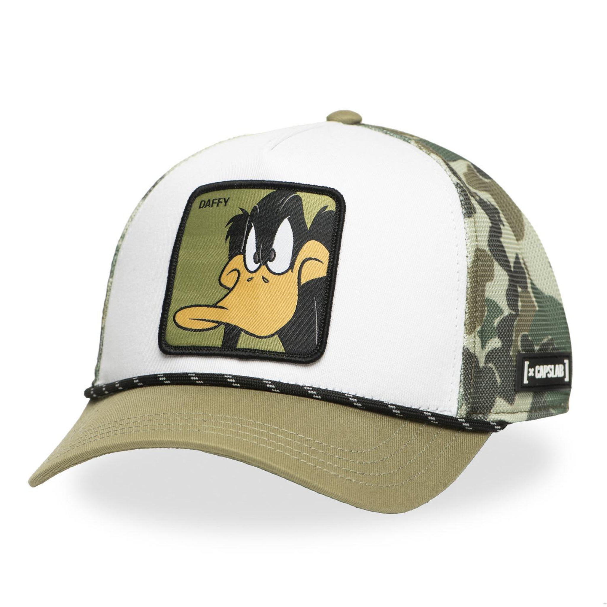 Voir la diapositive 1 : CAPSLAB Casquette trucker premium avec filet looney tunes daffy camo
