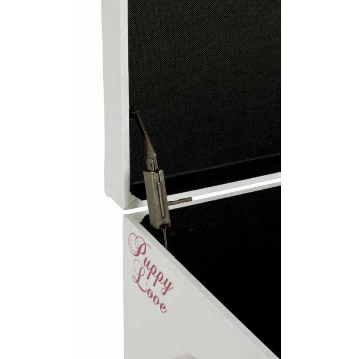 Paris Prix Coffre de Rangement Vintage  Puppy  65cm Blanc