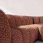 Voir la diapositive 4 : LISA DESIGN Curtis - canapé d'angle droit 4 places avec accoudoir en tissu texturé