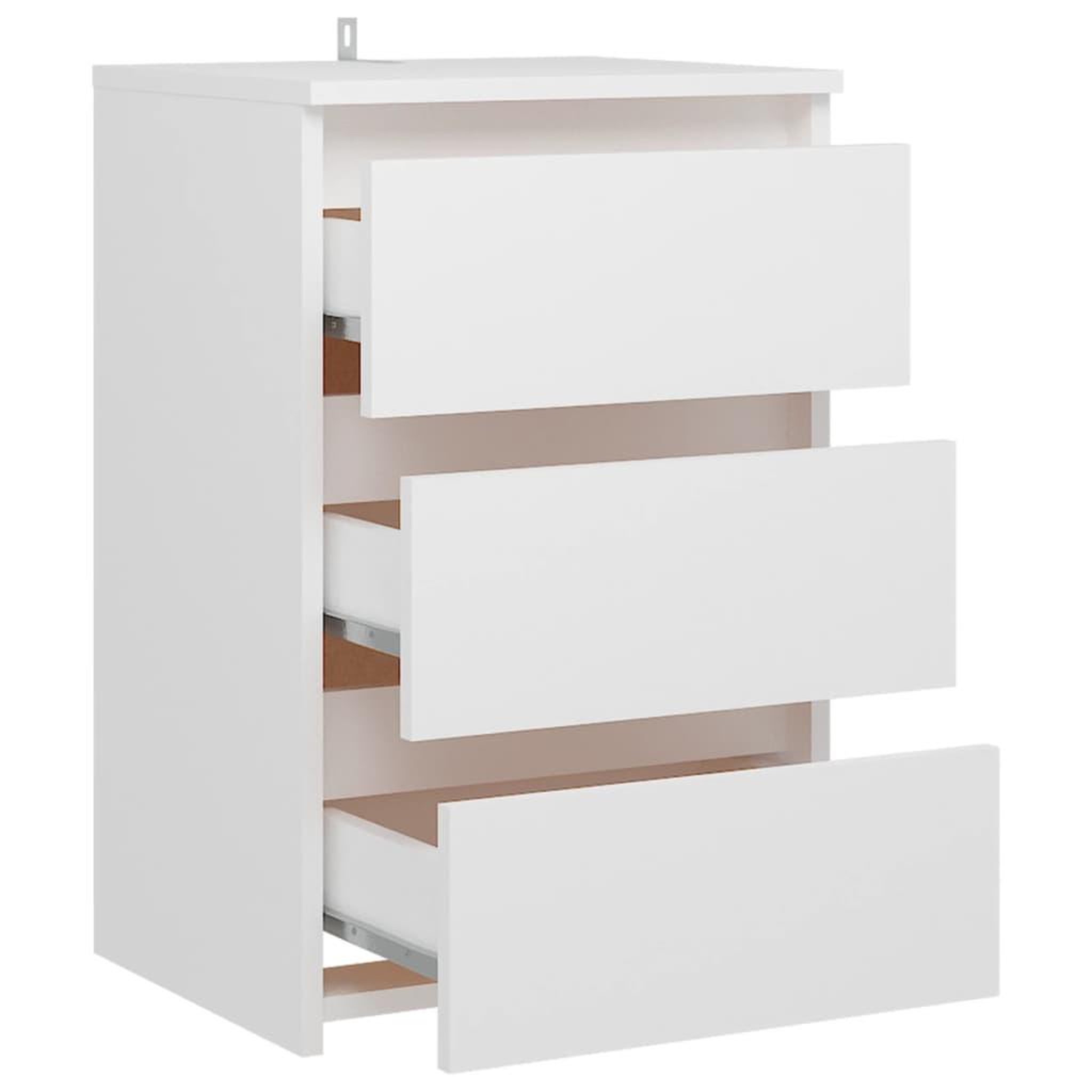 Voir la diapositive 5 : VIDAXL Table de chevet Blanc 40x35x62,5 cm Agglomere