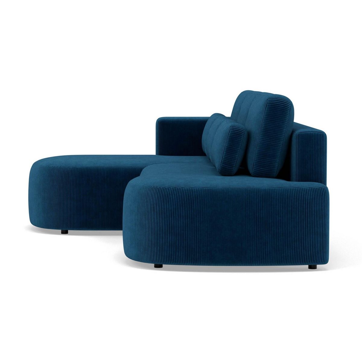 LISA DESIGN Mahina - canapé d'angle gauche 4 places convertible avec coffre en velours côtelé