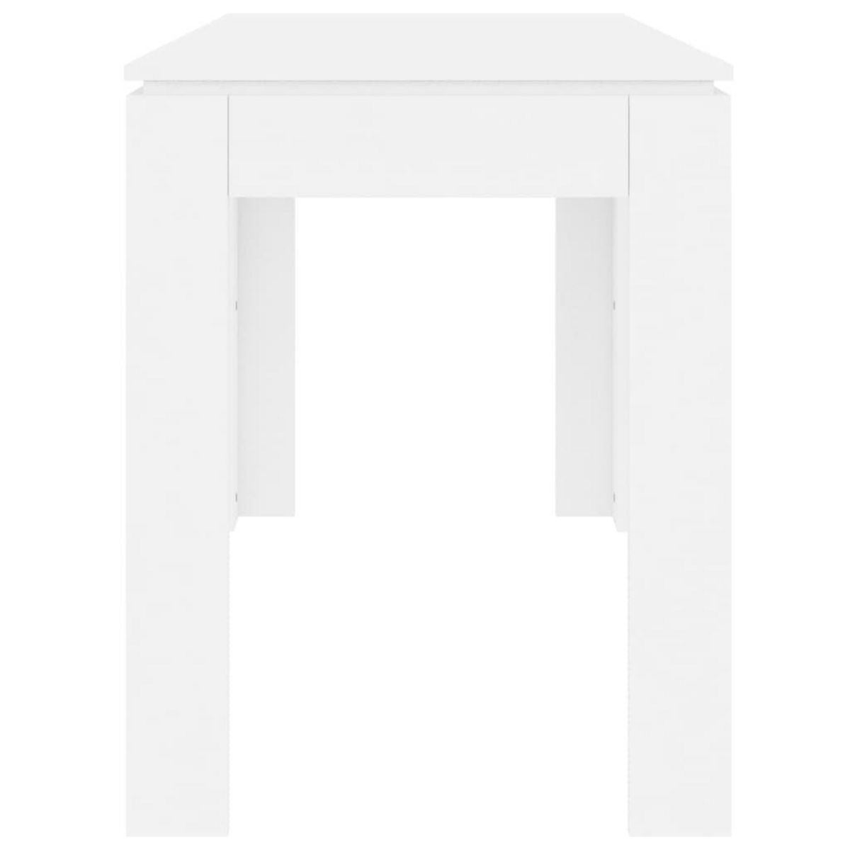 VIDAXL Table de salle a manger Blanc 120x60x76 cm Bois d'ingenierie