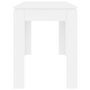 Voir la diapositive 5 : VIDAXL Table de salle a manger Blanc 120x60x76 cm Bois d'ingenierie
