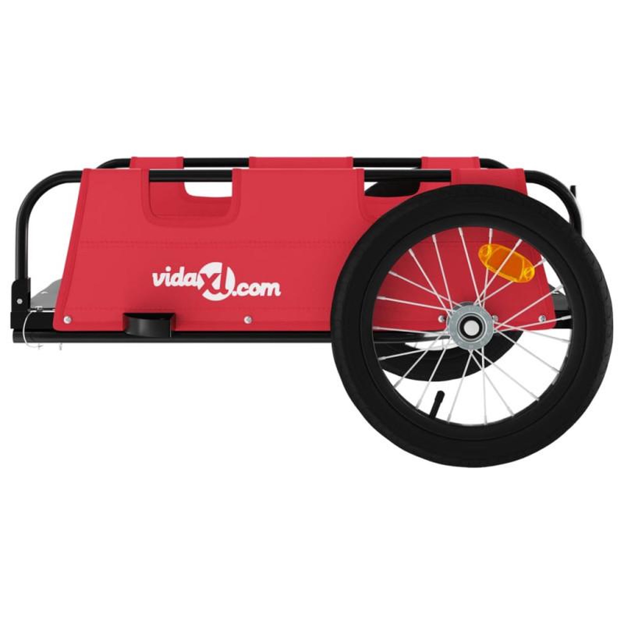 Voir la diapositive 6 : VIDAXL Remorque de vélo rouge tissu oxford et fer