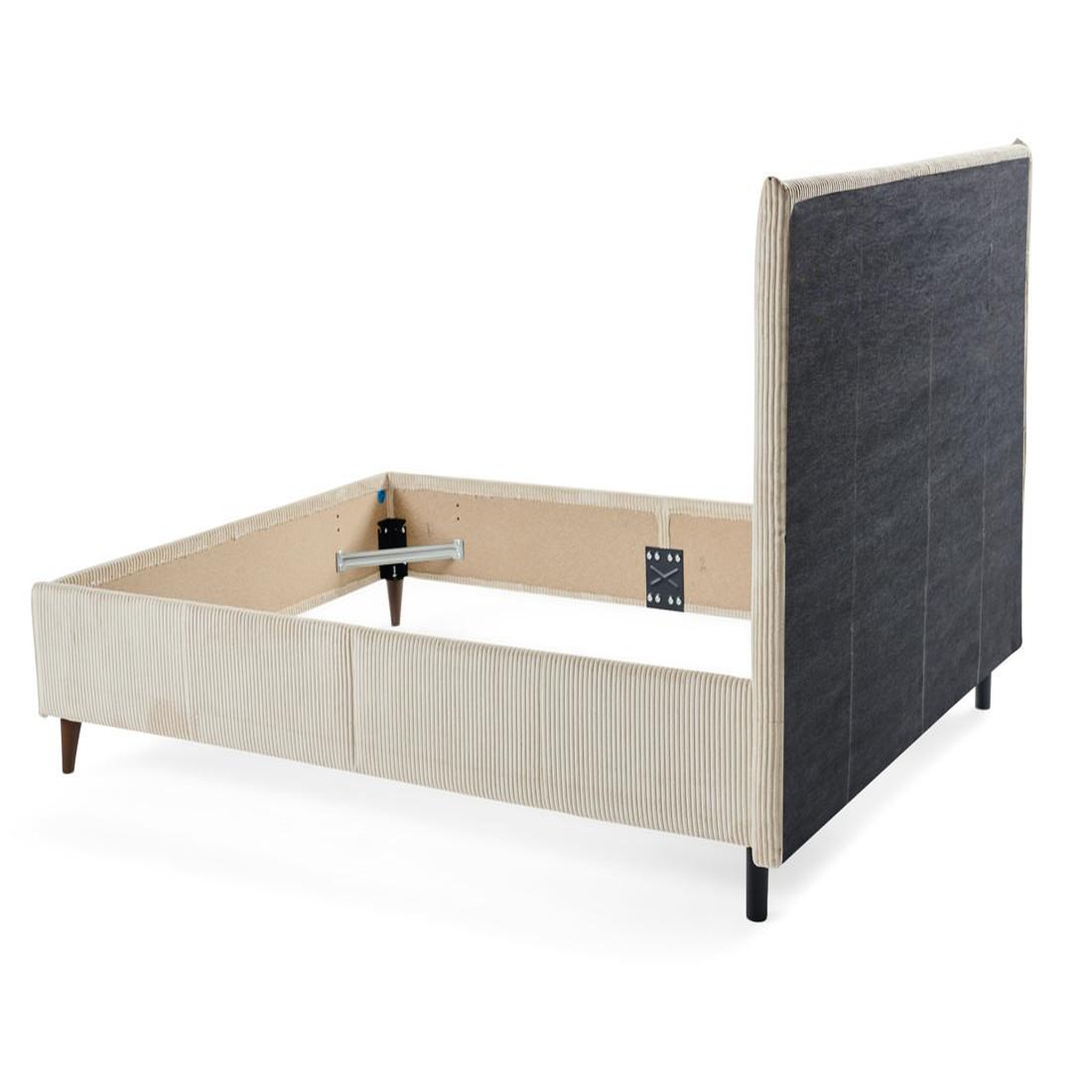 Voir la diapositive 4 : BEST MOBILIER Botticelli - cadre de lit - 160x200 - en velours côtelé