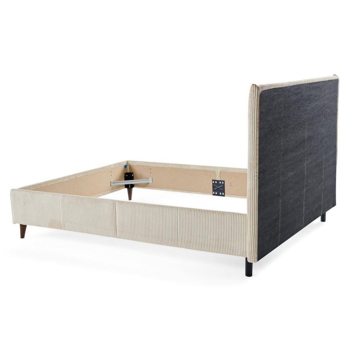 BEST MOBILIER Botticelli - cadre de lit - 160x200 - en velours côtelé