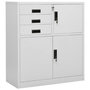 Voir la diapositive 1 : VIDAXL Armoire de bureau Gris clair 90x40x102 cm Acier