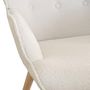 Voir la diapositive 3 : Paris Prix Fauteuil & Pouf Scandinave en Bouclette Lainée  Orle  98cm Crème