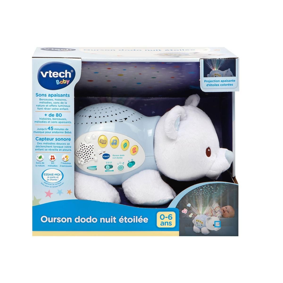 VTECH Veilleuse musicale ourson dodo nuit étoilée