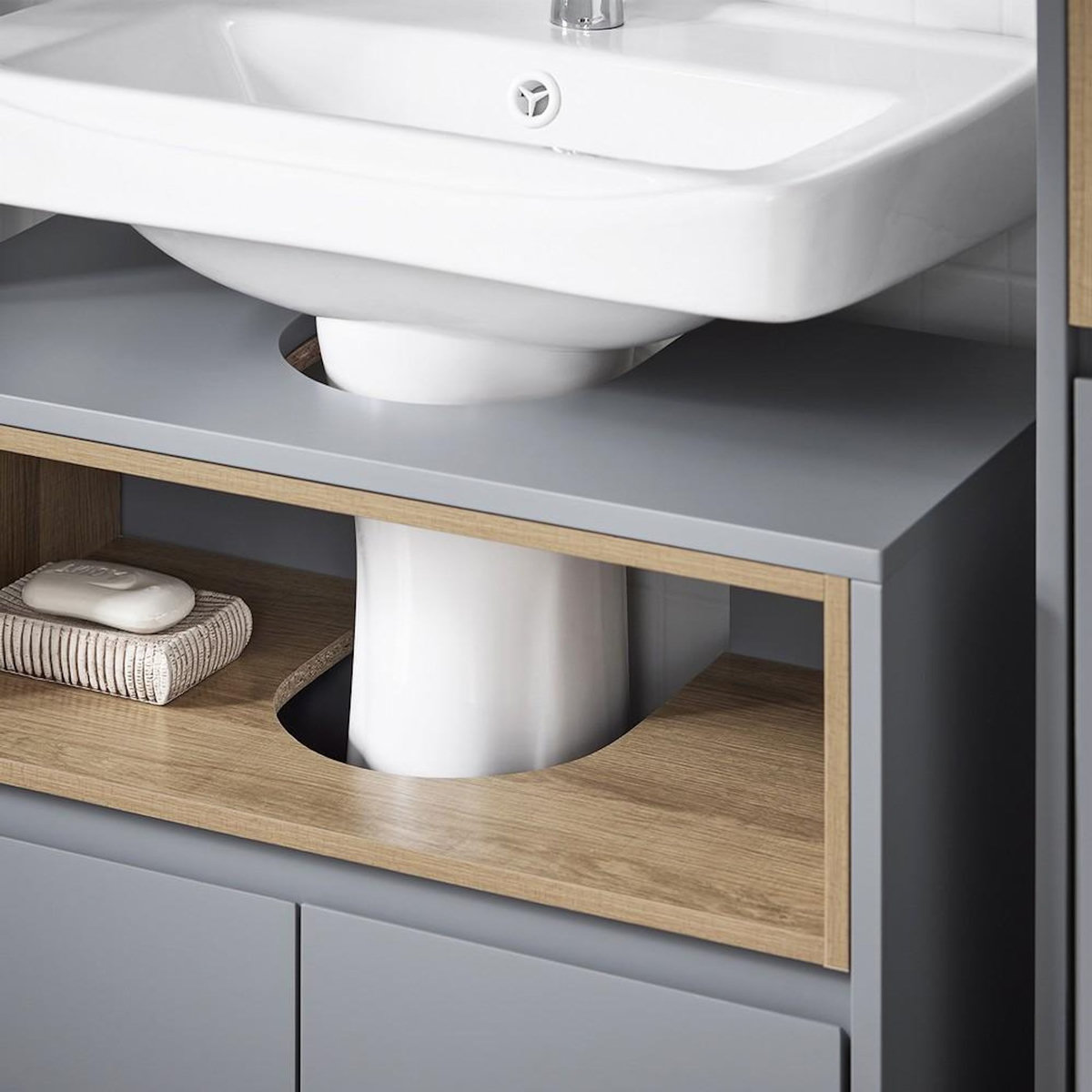 SOBUY SoBuy - Meuble Sous-vasque à deux portes - Moderne - BZR148