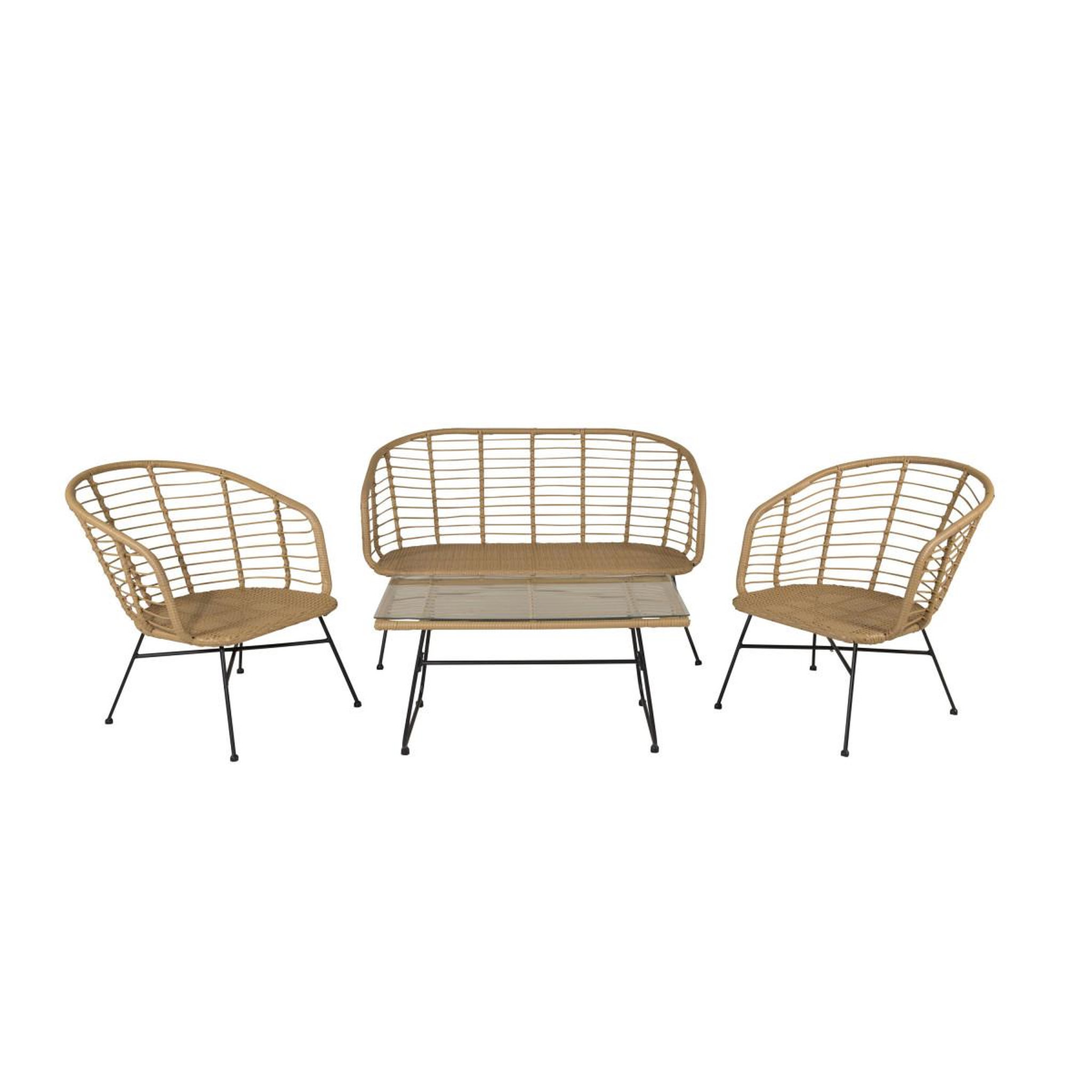 Voir la diapositive 3 : Paris Prix Salon de jardin  viga  126cm naturel