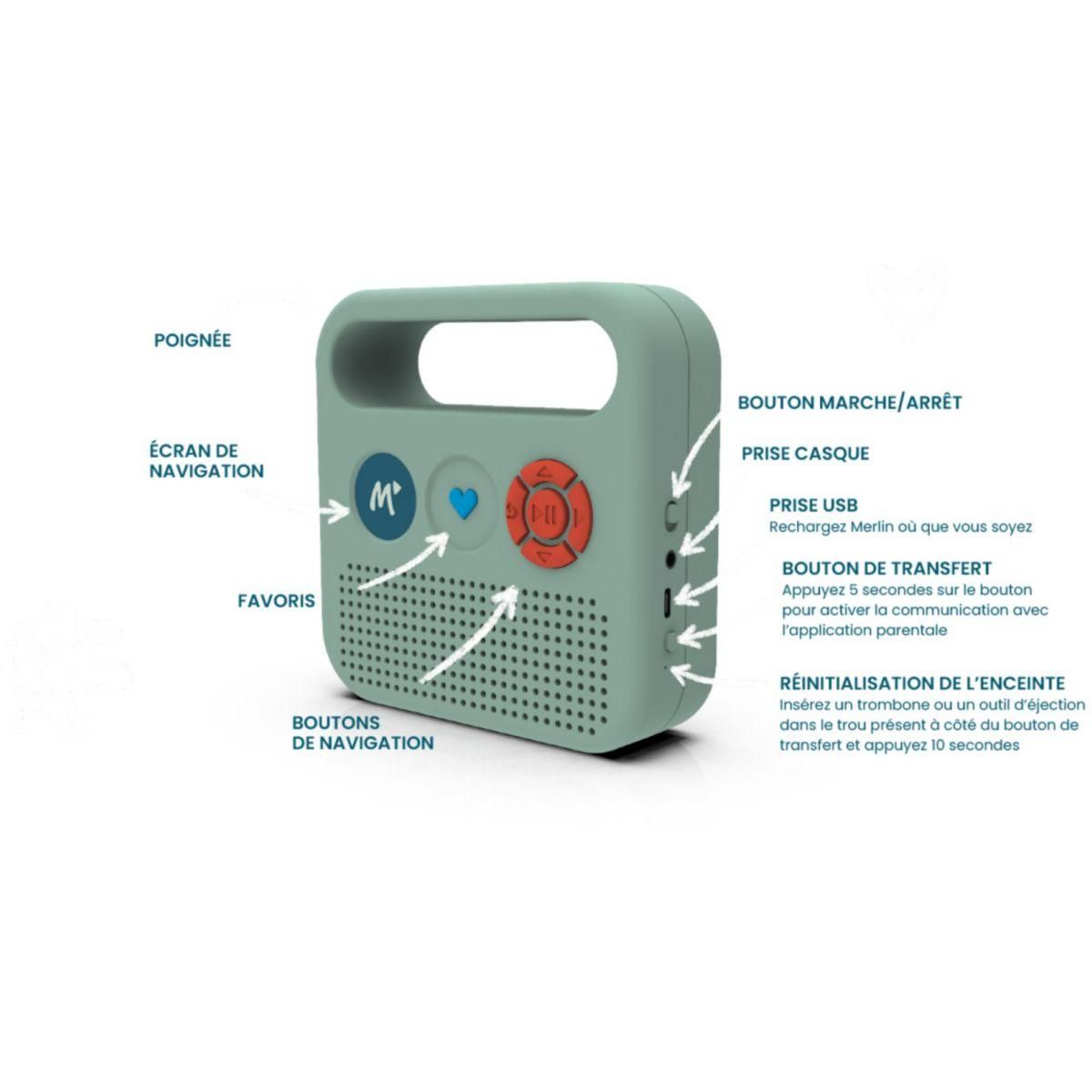 MERLIN Boîte à histoires Enceinte pour enfants