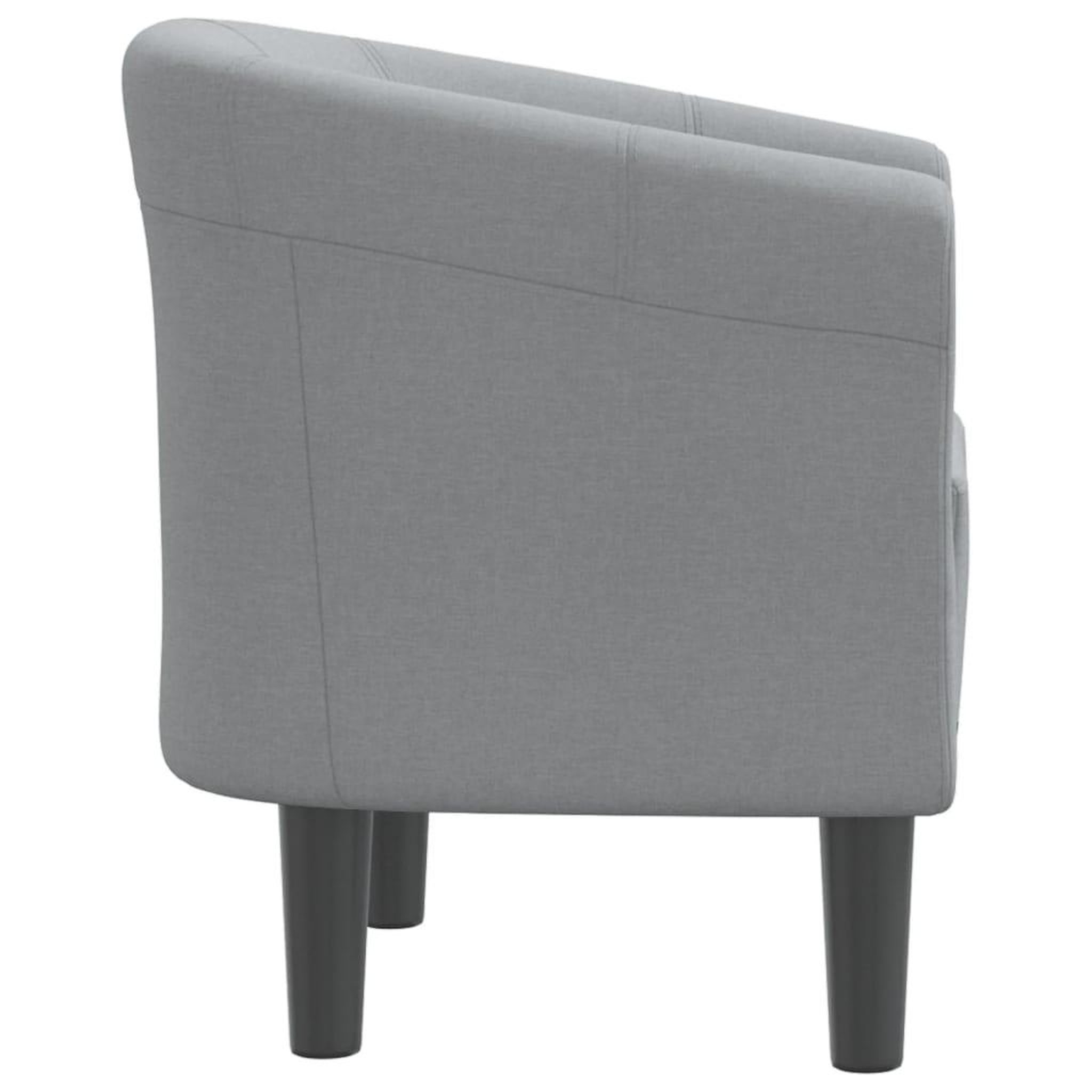 Voir la diapositive 4 : VIDAXL Chaise cabriolet gris clair tissu
