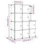 Voir la diapositive 6 : VIDAXL Armoire de rangement pour enfants avec 10 cubes Noir PP