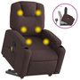 Voir la diapositive 2 : VIDAXL Fauteuil inclinable de massage Marron fonce Tissu