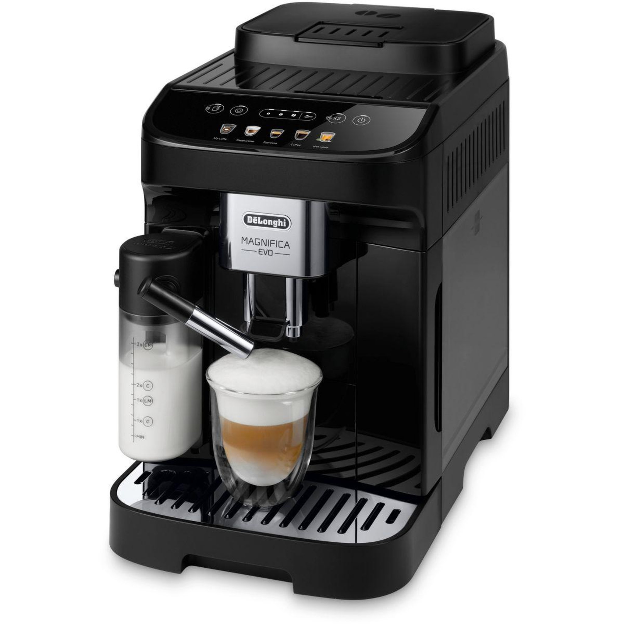 Voir la diapositive 5 : DELONGHI Expresso broyeur magnifica evo my latte feb2961.b noir