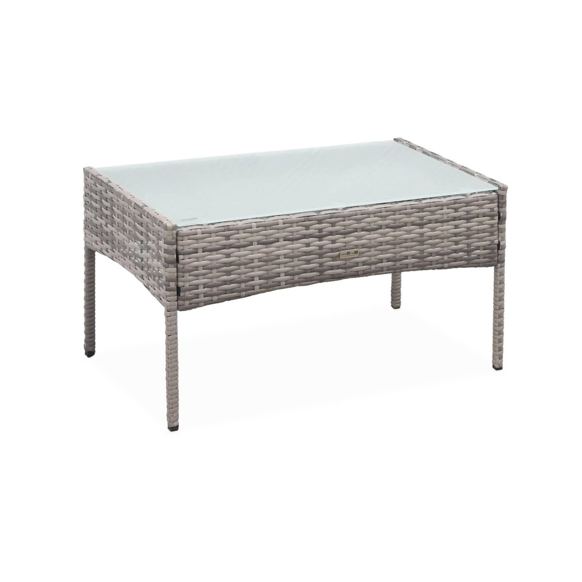 SWEEEK Ensemble de jardin en résine tressée, salon 4 places   fauteuil Moltès