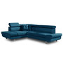 Voir la diapositive 6 : BEST MOBILIER Lisbona - canapé d'angle gauche convertible - 5 places - avec têtières