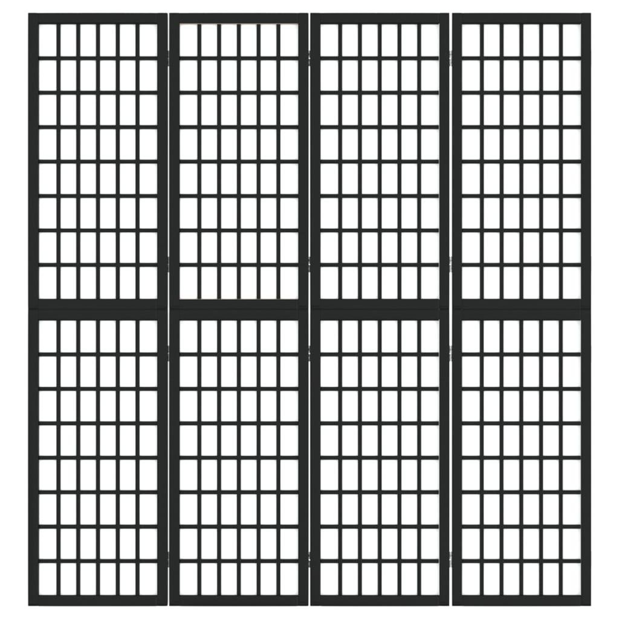 Voir la diapositive 3 : VIDAXL Cloison de separation pliable 4 panneaux 160x170 cm Noir