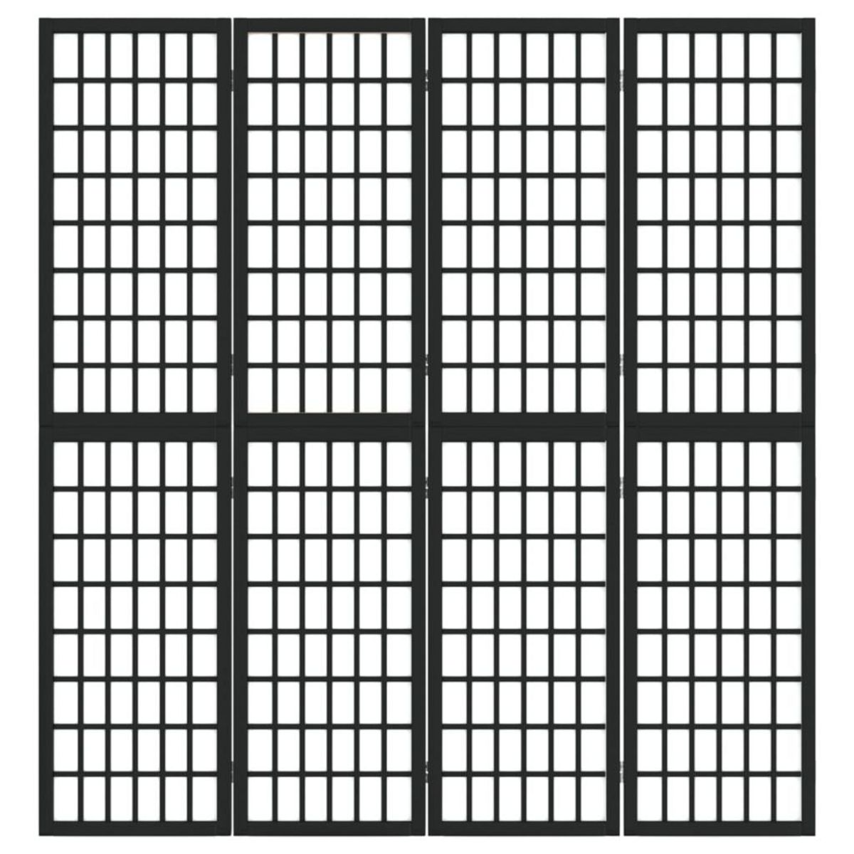 VIDAXL Cloison de separation pliable 4 panneaux 160x170 cm Noir
